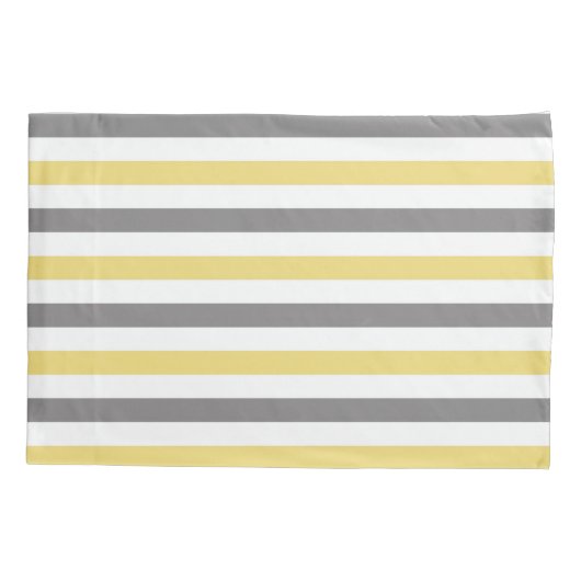 Preppy Stripes Huwelijk Custom Monogram Initialen Kussensloop (Achterkant)