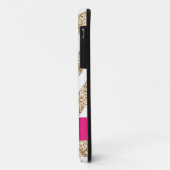 Preppy Stripes in Gold Glitter Case-Mate iPhone Case (Achterkant/links)