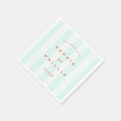 Preppy  Stripes Trouwpapier Servet (Hoek)