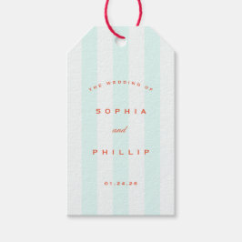 Preppy  Stripes Wedding Favoriet Cadeaulabel