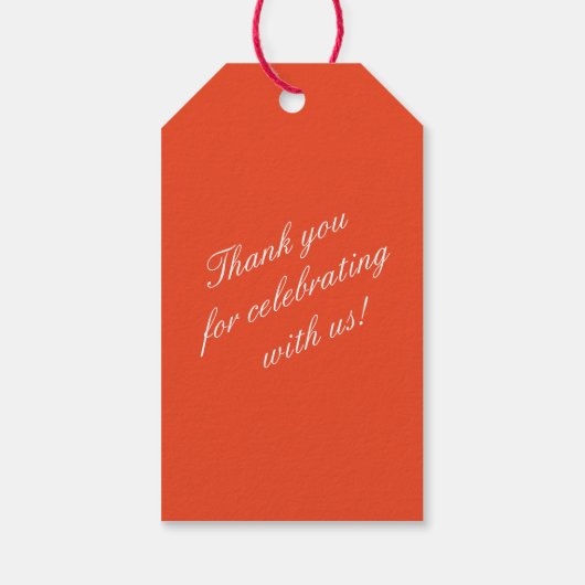 Preppy Stripes Wedding Favoriet Cadeaulabel (Achterkant)