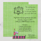 Preppy Summer BBQ Stock the Bar Invitation Kaart (Voorkant / Achterkant)