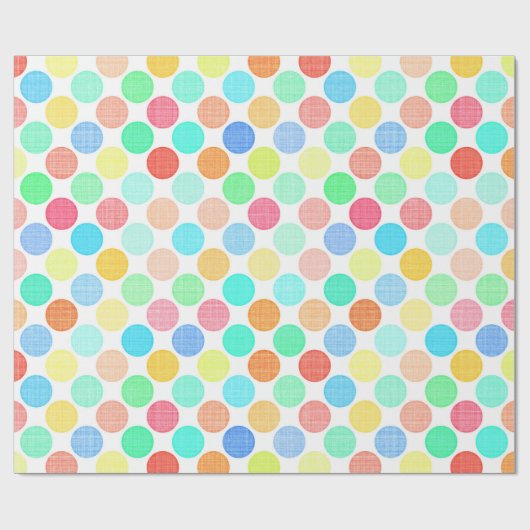  Preppy Summer Colors Polka Dots Pattern Cadeaupapier (Vlak)