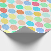 Preppy Summer Colors Polka Dots Pattern Cadeaupapier (Hoek)
