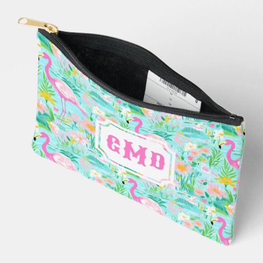 Preppy Summer Flamingo | Monogram Etui (Open)