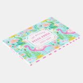 Preppy Summer Flamingo | Monogram Gastenboek (Hoek)