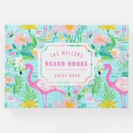 Preppy Summer Flamingo | Monogram Gastenboek
