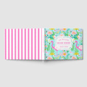 Preppy Summer Flamingo | Monogram Gastenboek (Volledig)