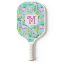 Preppy Summer Flamingo | Monogram Pickleball