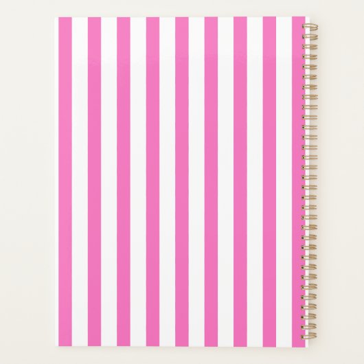 Preppy Summer Flamingo | Monogram Planner (Achterkant)