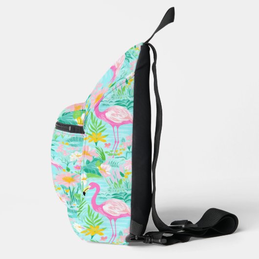 Preppy Summer Flamingo | Monogram Sling Bag (Rechts)