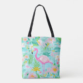 Preppy Summer Flamingo | Monogram Tote Bag (Achterkant)