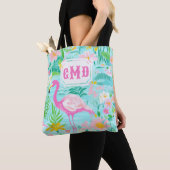 Preppy Summer Flamingo | Monogram Tote Bag (Dichtbij)