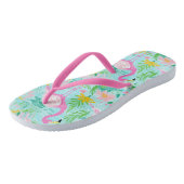 Preppy Summer Flamingo Teenslippers (Schuin)