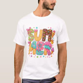Preppy Summer Ice Cream PNG – Schattigee Waffle &  T-shirt (Voorkant)
