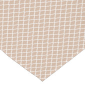 Preppy Tan Quatrefoil Mongogram met naam Korte Tafelloper (Hoek)