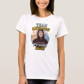 Preppy Team [Achternaam] Trotse Moeder Afstudeerfo T-shirt (Voorkant)