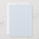 Preppy Teddy Bear Blue Boy Elegant Baby Shower Kaart (Achterkant)