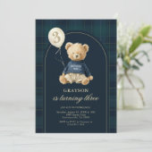 Preppy Teddy Polo Beer Verjaardag Kaart (Staand voorkant)