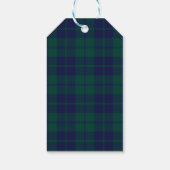 Preppy teddybeer geruite babyshower bedankt cadeaulabel (Achterkant)