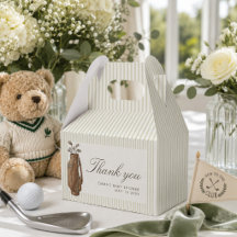 Preppy Teddybeer Golf Baby Shower Nieuw in de Club