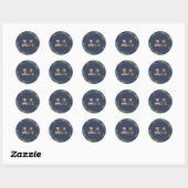 Preppy Teddybeer Sticker Marineblauw Geruit (Vel)