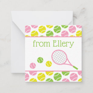 Preppy Tennis - Aangepaste Cards voor Gift Enclosu Notitiekaartje
