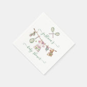 Preppy Tennis Baby shower Clothesline Servet (Hoek)