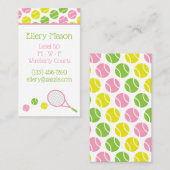 Preppy Tennis Business of Contact Kaarten Visitekaartje (Voorkant / Achterkant)