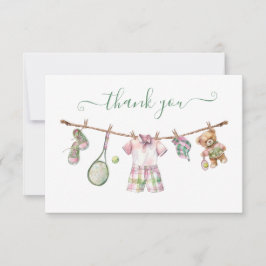 Preppy Tennis Clothesline Bedankt Opmerking