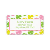 Preppy Tennis de Aangepaste Etiketten van het Adre (Voorkant)