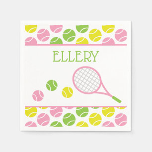 Preppy Tennis gepersonaliseerde feestservetten Servet