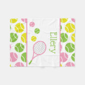 Preppy Tennis Gepersonaliseerde Fleece Deken (Voorkant (Horizontaal))