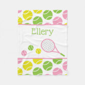 Preppy Tennis Gepersonaliseerde Fleece Deken (Voorkant)