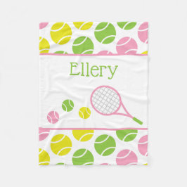 Preppy Tennis Gepersonaliseerde Fleece Deken