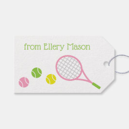 Preppy Tennis Gepersonaliseerde Gift Labels Cadeaulabel