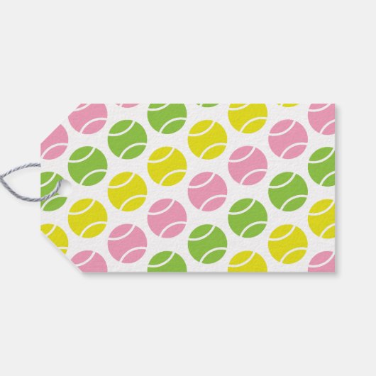 Preppy Tennis Gepersonaliseerde Gift Labels Cadeaulabel (Achterkant Horizontaal)