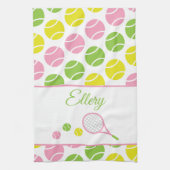 Preppy Tennis Gepersonaliseerde Keukenhanddoek (Verticaal)