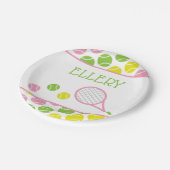 Preppy Tennis Gepersonaliseerde Party Borden Papieren Bordje (Gekanteld)