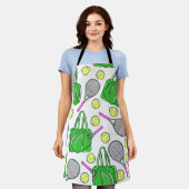 Preppy Tennis Groene Bakkunst Schort (Gedragen)