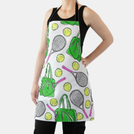 Preppy Tennis Groene Bakkunst Schort