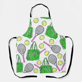 Preppy Tennis Groene Bakkunst Schort