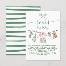 Preppy Tennis Jongen waslijn boeken voor baby Kaart