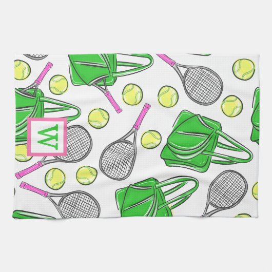Preppy Tennis Klassiek Monogram Theedoek (Horizontaal)