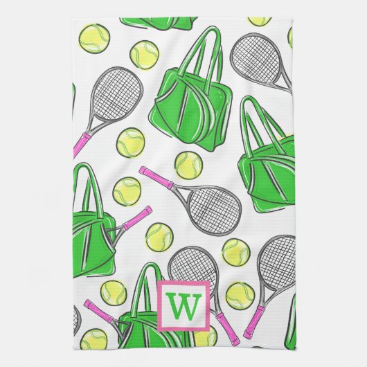 Preppy Tennis Klassiek Monogram Theedoek (Verticaal)