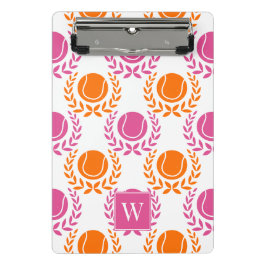 Preppy Tennis Lauwerkrans - Oranje & Hot Pink Mini Klembord