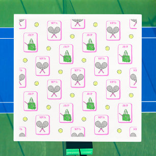 Preppy Tennis Mahjong / Racket- en zaktegels Servet