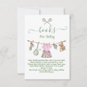 Preppy Tennis meisje waslijn boeken voor baby Kaart (Voorkant)