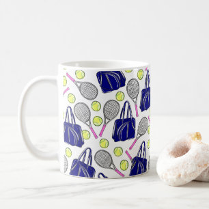 Preppy Tennis Navy Koffiemok