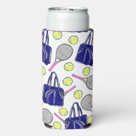 Preppy Tennis Navy Seltzer Blikjeskoeler